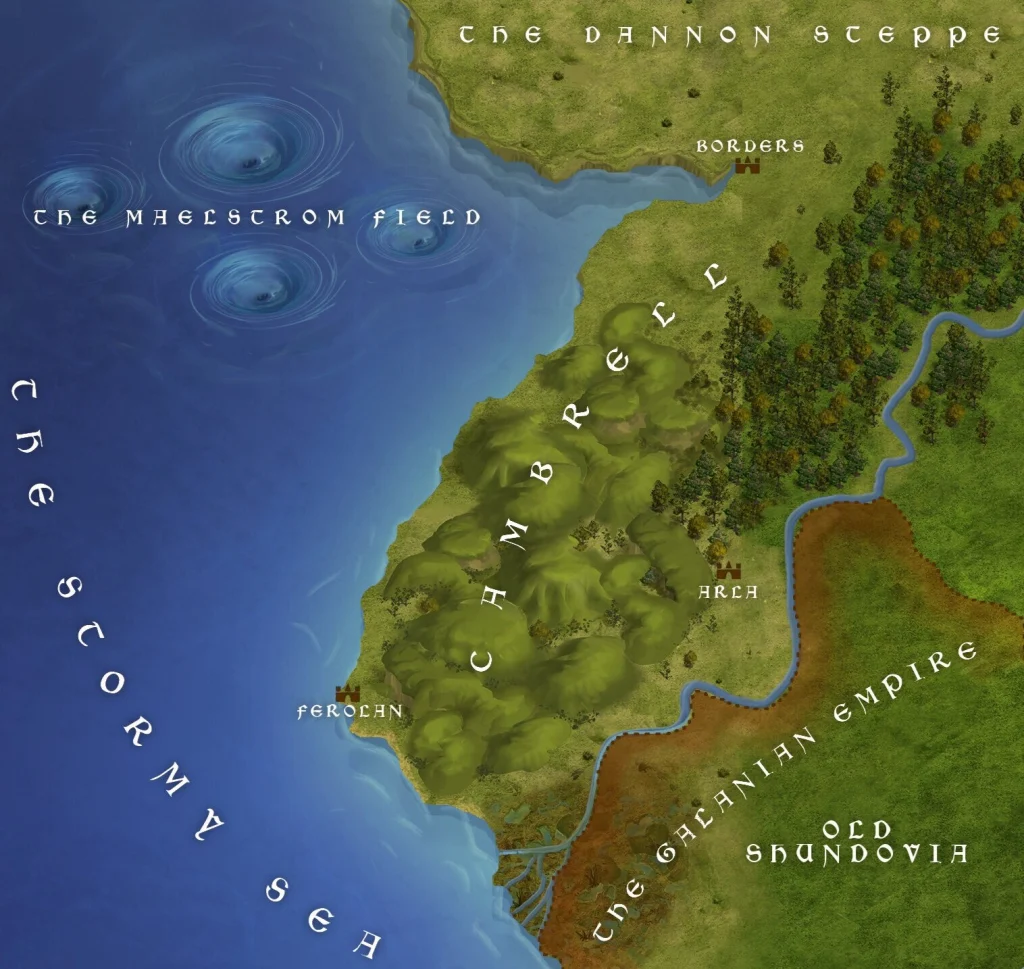 The map from Child of the Flames