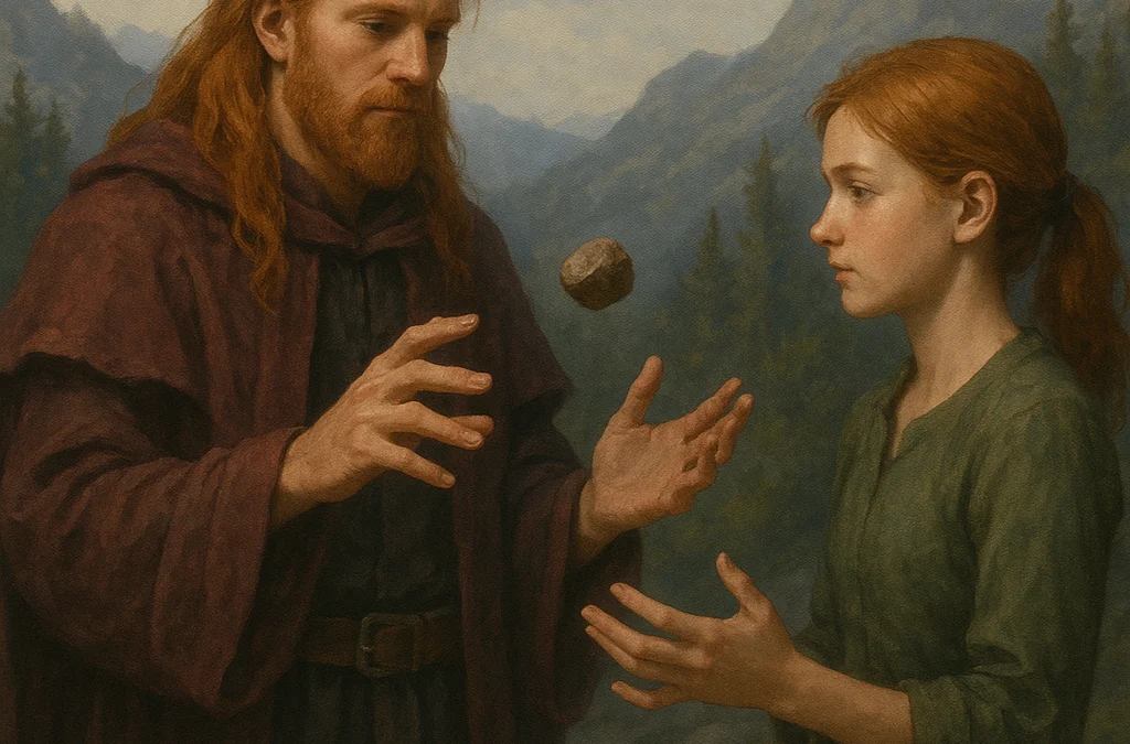 D'Jenn teaching Bethany to use magic