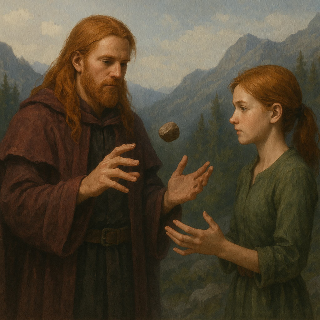 D'Jenn teaching Bethany to use magic