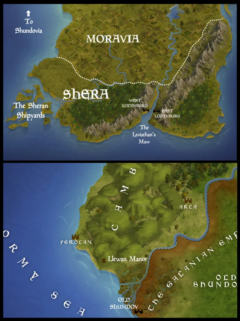 The map from The Oath of the Blade